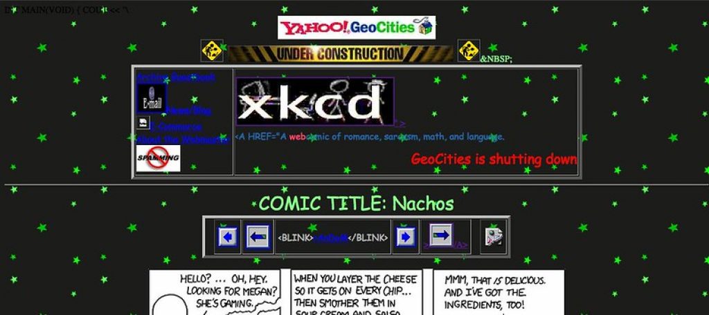 Geocities Website image used with permission from https://www.flickr.com/photos/secretlondon/4046983331