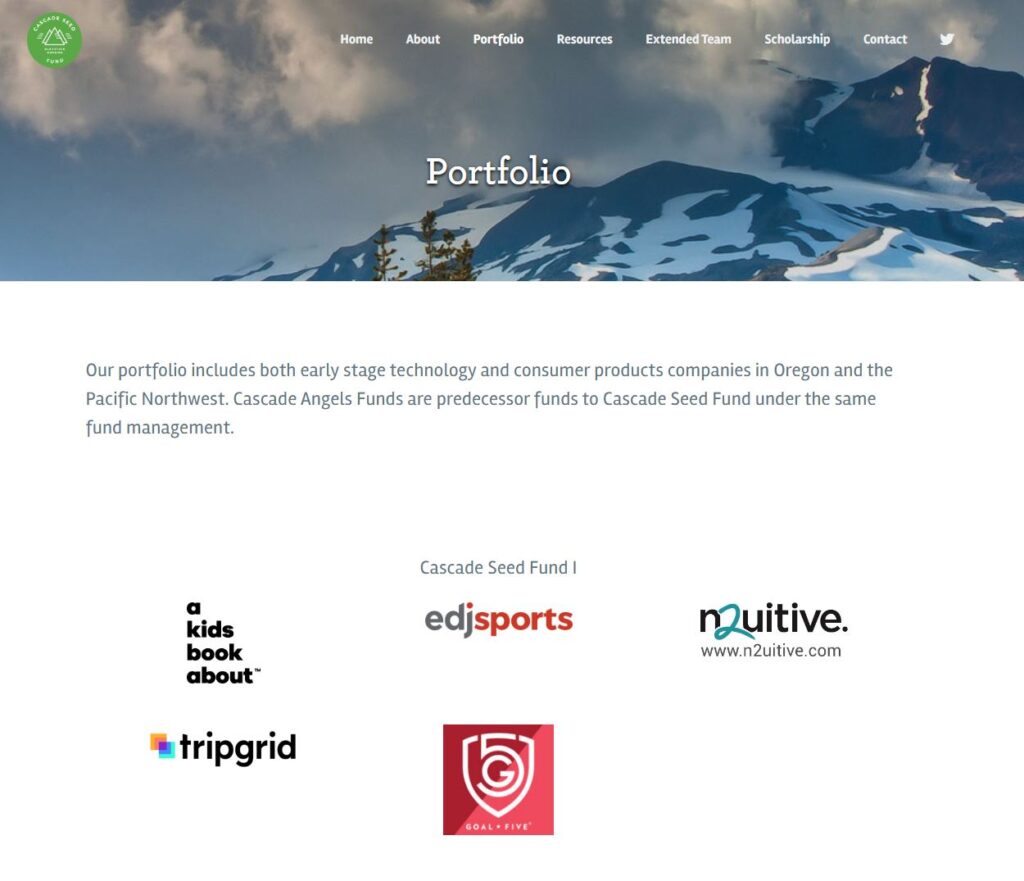 portfolio page screen capture with fund logos
