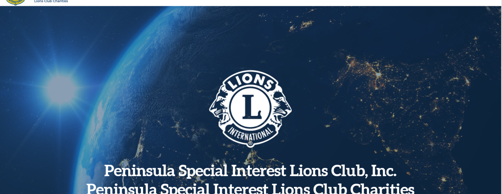 Lions Club Homepage screen cap