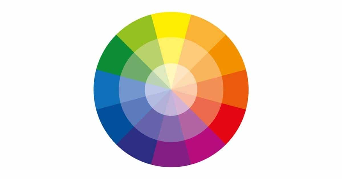 A color wheel demonstrating color contrast.